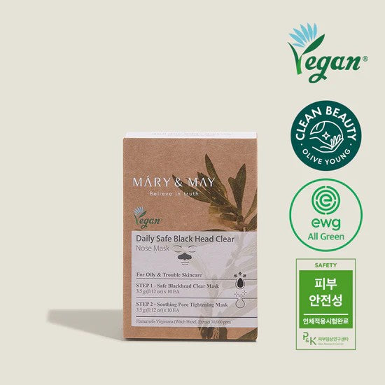 Mary&May Daily Safe Clear Nose Mask (10EA)