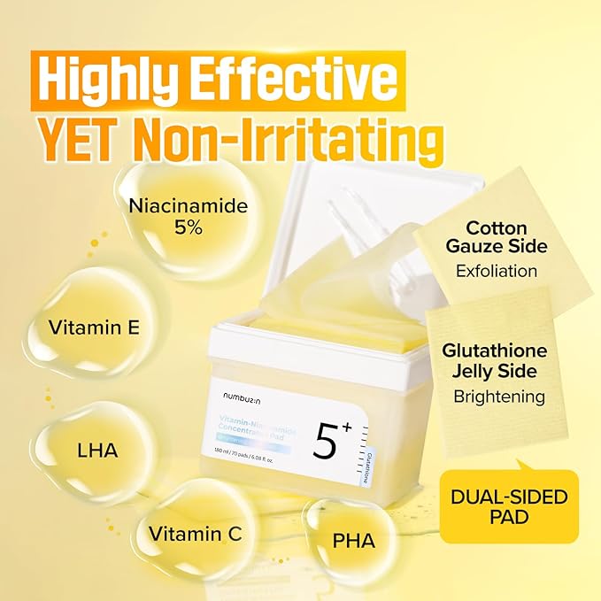 [Numbuzin] No.5 Vitamin-Niacinamide Concentrated Pad 180ml(70Pads)