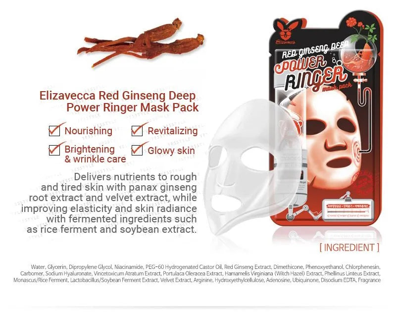 Elizavecca Deep Power Ringer 10 Type Mask Packs